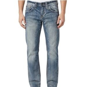 Black Jeans Women's 28/32 Blue Medium Wash Straight Denim Embroidered Pockets‎